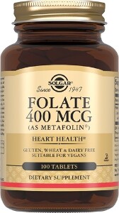 Solgar Фолат (Метафолин), 400 мкг, таблетки, 100 шт. фото