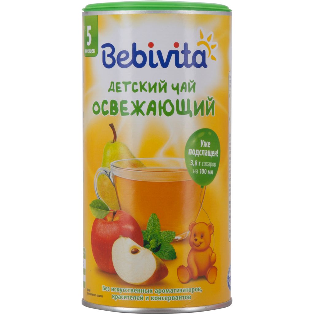 Bebivita Чай гранулированный, 200 г, 1 шт, для детей с 5 месяцев, освежающий фото