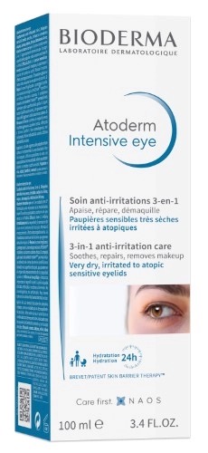 Bioderma Atoderm интенсивный уход за областью вокруг глаз 3 в 1, крем, 100 мл, 1 шт. фото