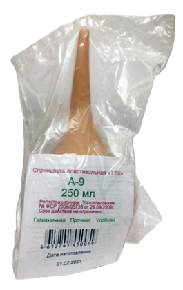 Спринцовка пластизольная ТТК А9, 250 мл, 1 шт, с мягким наконечником фото
