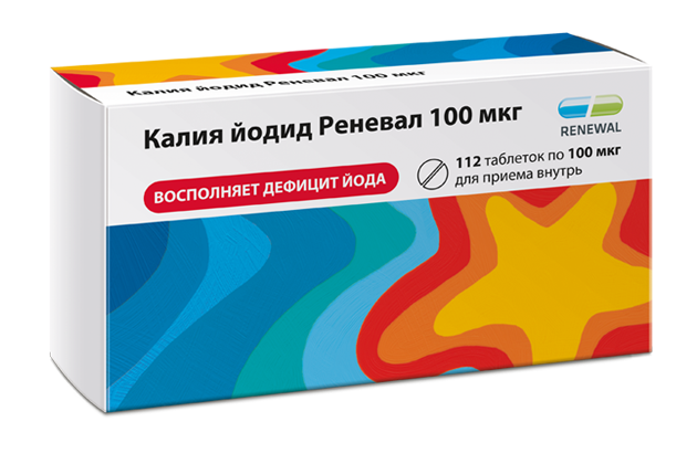 Калия йодид Реневал, 100 мкг, таблетки, 112 шт. фото