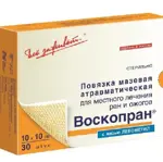 Воскопран повязка атравматическая противовоспалительная (с мазью левометил), 10 см х 10 см, повязка стерильная, 30 шт. фото