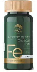 Железо Хелат, 416 мг, капсулы, 60 шт. фото