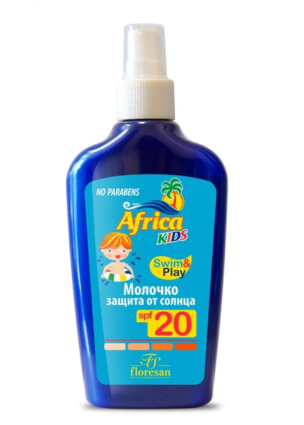 Floresan Africa Kids молочко солнцезащитное SPF 20, молочко, 200 мл, 1 шт, Ф-407 фото