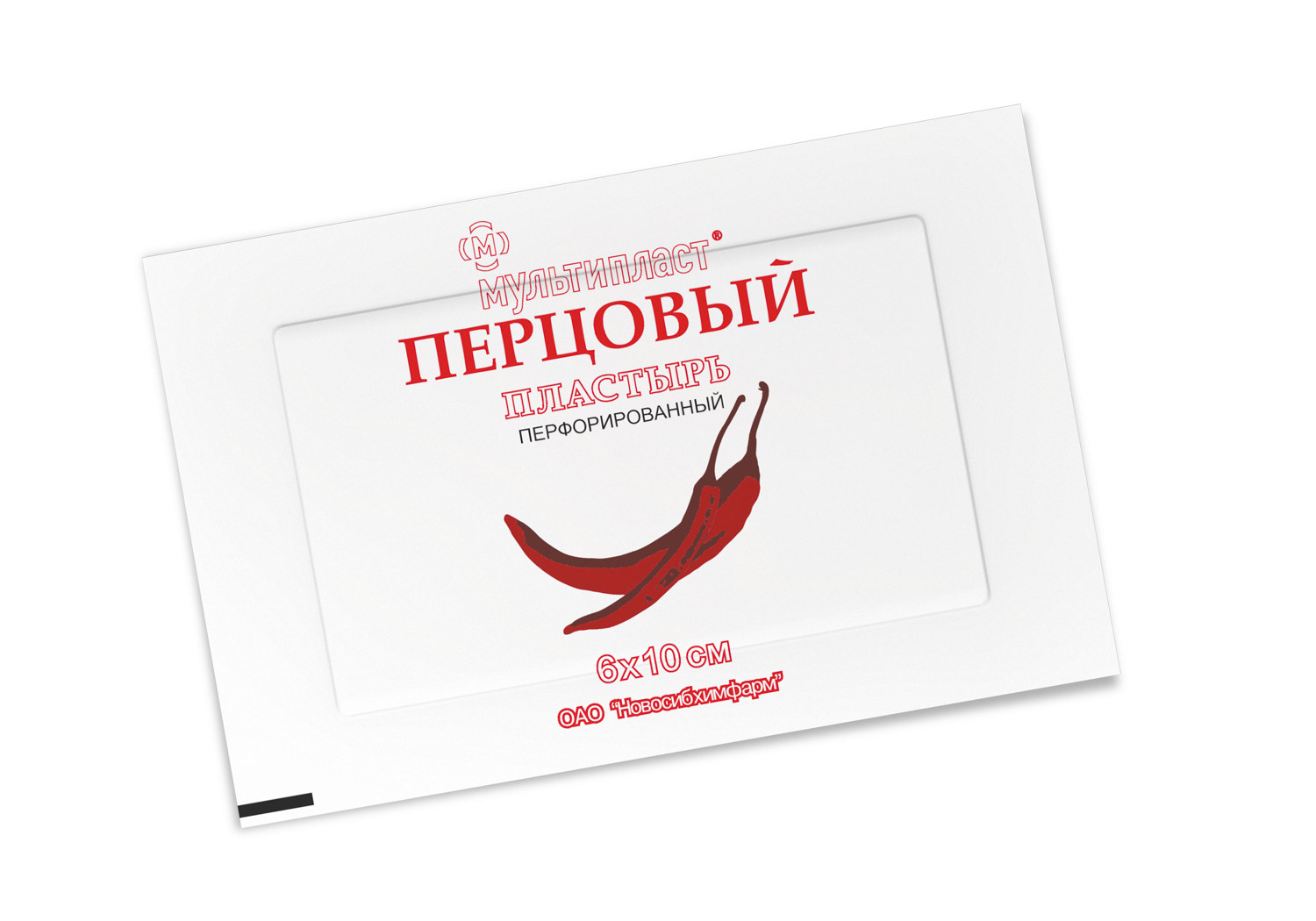 Мультипласт Перцовый пластырь, 6 см х 10 см, пластырь медицинский, 1 шт, перфорированный фото