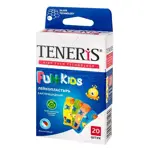 Teneris Fun Kids Пластырь бактерицидный с рисунками и ионами серебра, 56 мм х 19 мм, 20 шт, полимерная основа фото
