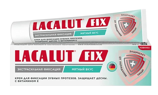 Lacalut Fix, крем для фиксации зубных протезов, 20 мл, 1 шт, мятный вкус фото