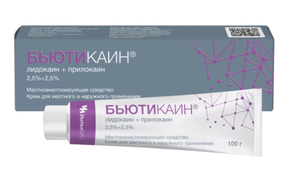 Бьютикаин, 2.5%+2.5%, крем для местного и наружного применения, 100 г, 1 шт. фото