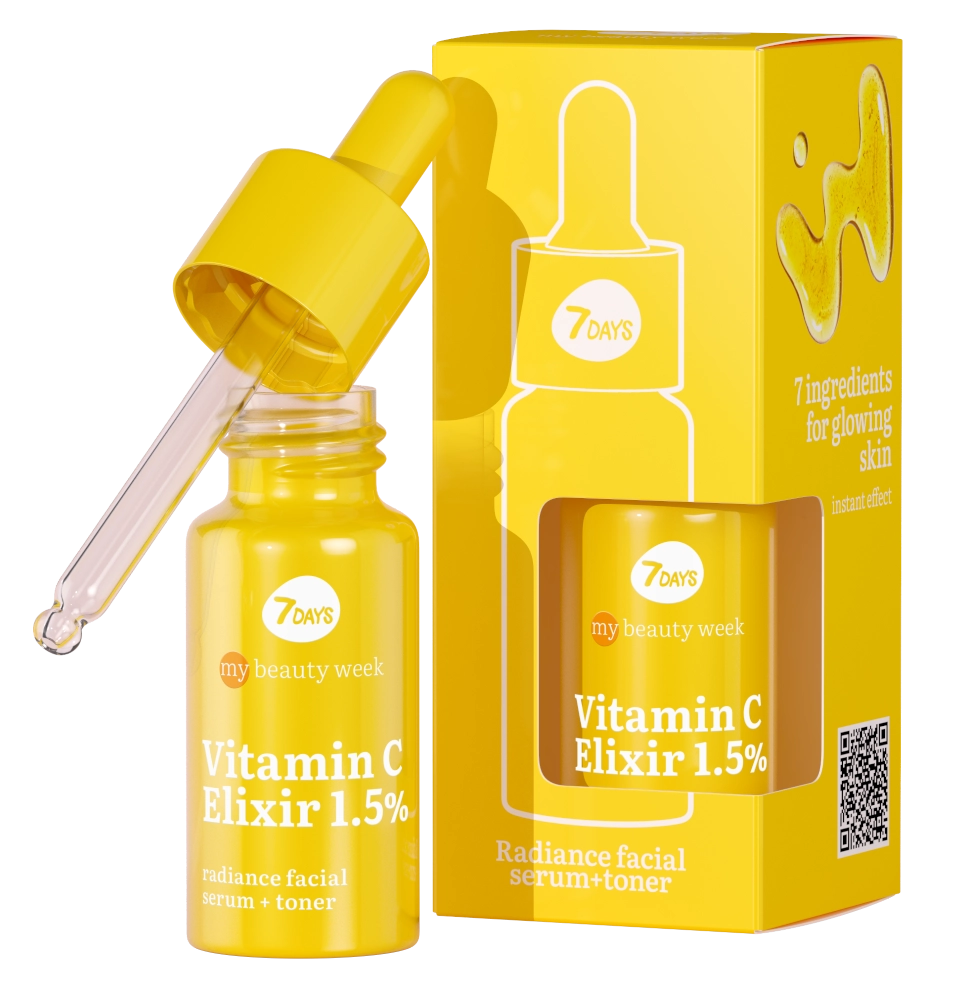 7 DAYS my beauty week vitamin c elixir Сыворотка + тонер для лица, сыворотка, 20 мл, 1 шт. фото