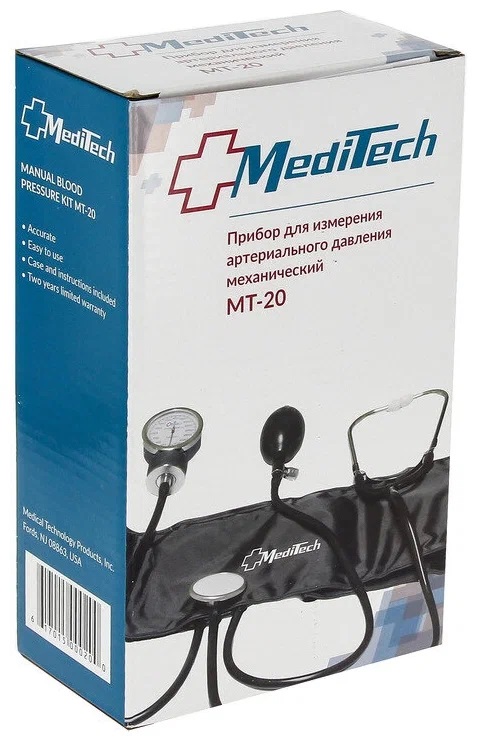 Meditech МТ-20 тонометр механический, 1 шт, со встроенным стетоскопом фото