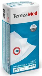 Terezamed basic пеленки одноразовые впитывающие, 60 см x 60 см, 10 шт. фото
