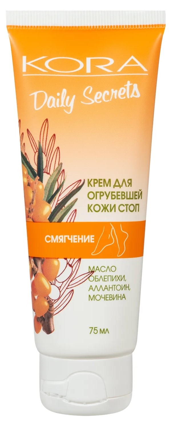 Kora Daily Secrets Крем для огрубевшей кожи стоп Смягчение, крем для ног, 75 мл, 1 шт. фото