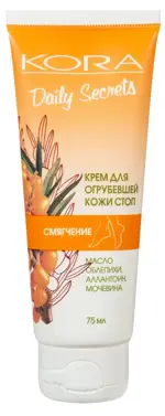 Kora Daily Secrets Крем для огрубевшей кожи стоп Смягчение, крем для ног, 75 мл, 1 шт. фото