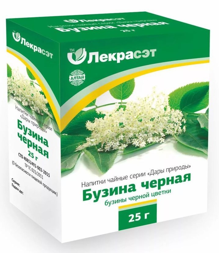 Бузина черная цветки, 25 г, 1 шт. фото