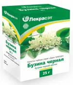 Бузина черная цветки, 25 г, 1 шт. фото 