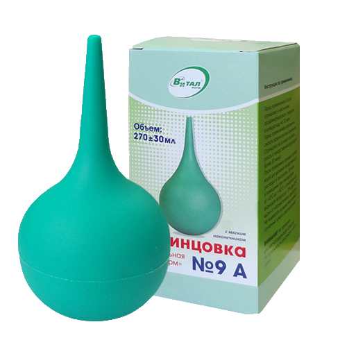 Спринцовка пластизольная Виталфарм, 1 шт, А9, 270 мл, с мягким наконечником фото