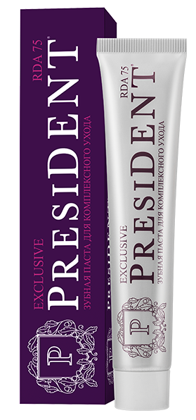PresiDENT Exclusive, паста зубная, 75 мл, 1 шт. фото