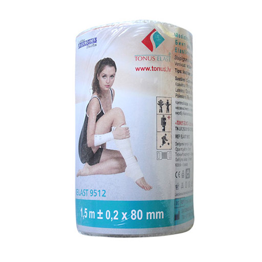 Tonus Elast Бинт эластичный медицинский, 8 см х 1.5 м, 1 шт, средней растяжимости фото
