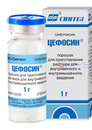 Цефосин, 1 г, порошок для приготовления раствора для внутривенного и внутримышечного введения, 1 шт. фото