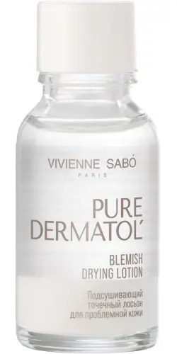 Vivienne sabo pure dermatol лосьон для проблемной кожи подсушивающий точечный, лосьон, 15 мл, 1 шт. фото