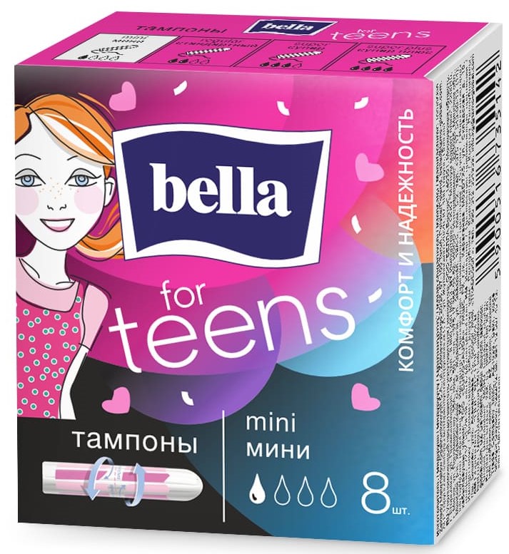 Bella for teens Мини, тампоны женские гигиенические, 8 шт, 1 капля фото