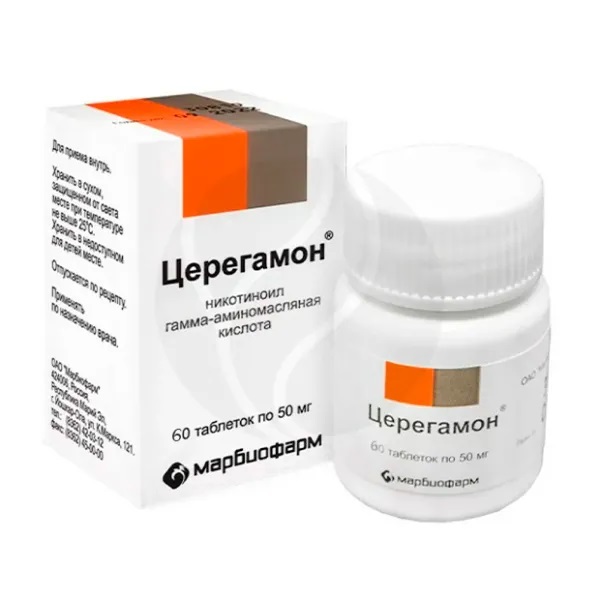 Церегамон, 50 мг, таблетки, 60 шт. фото