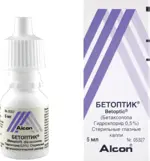 Бетоптик, 0.5%, капли глазные, 5 мл, 1 шт. фото 