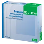 Бетаклав, 875 мг+125 мг, таблетки, покрытые пленочной оболочкой, 14 шт. фото