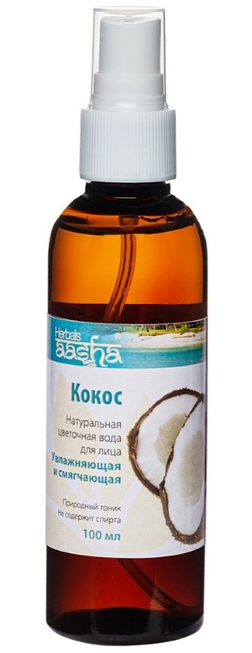 Aasha herbals вода цветочная натуральная для лица, 100 мл, 1 шт, кокос фото