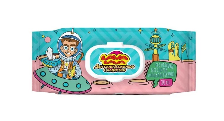 Lava Lava Салфетки влажные детские, салфетки влажные, 80 шт, без отдушки фото