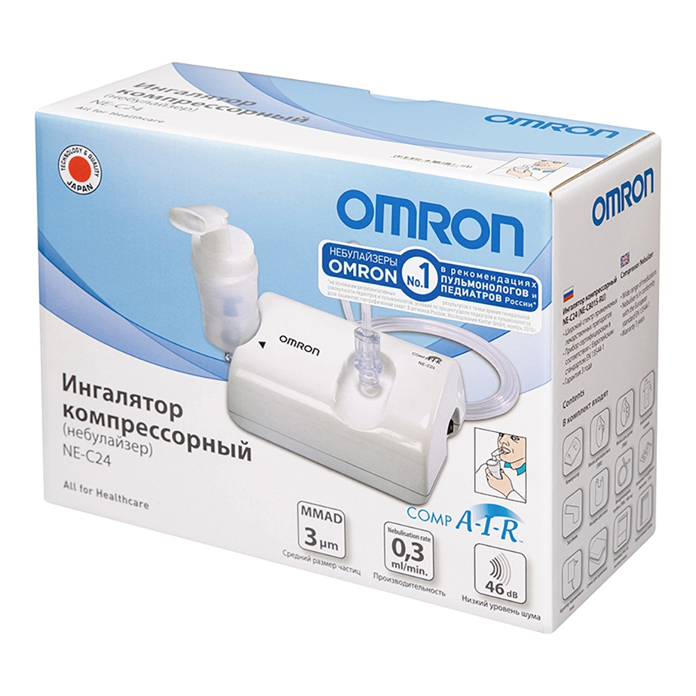 Ингалятор компрессорный Omron CompAir NE-C24, 1 шт, арт. NE-C801S-RU фото