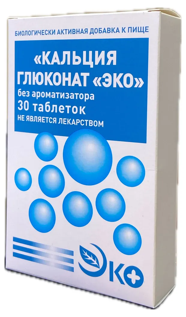 Кальция глюконат Эко, 500 мг, таблетки, 30 шт. фото