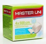 Master Uni Unipore Лейкопластырь фиксирующий, 4 см х 500 см, пластырь, 1 шт, белый, нетканая основа фото