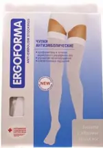 Ergoforma 267 Чулки антиэмболические 2 класса, р. 2, пара, 1 шт, белого цвета, с отверстием под пальцами фото