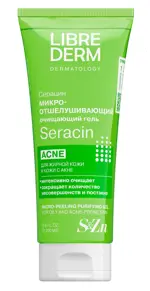 Librederm Серацин Микроотшелушивающий очищающий гель для кожи с выраженными несовершенствами, гель для умывания, 200 мл, 1 шт. фото