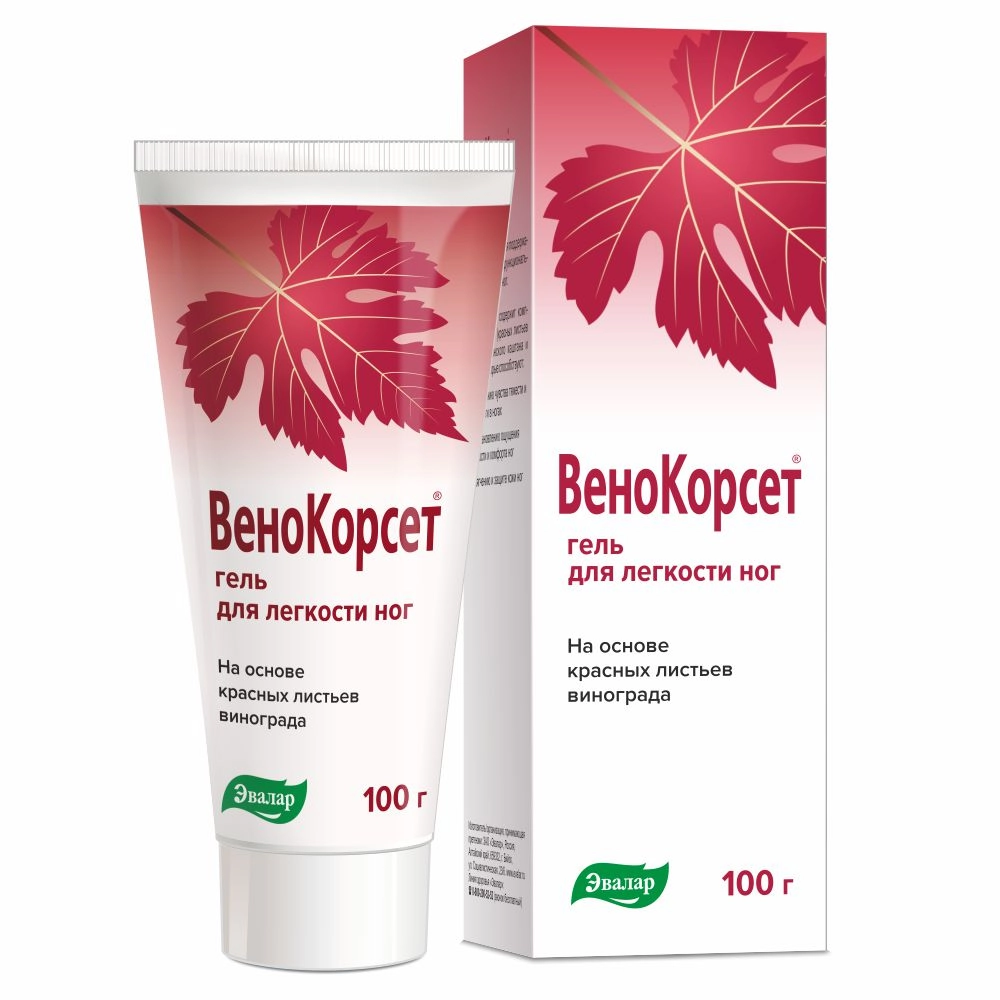 Эвалар Венокорсет гель, гель для ног, 100 г, 1 шт. фото