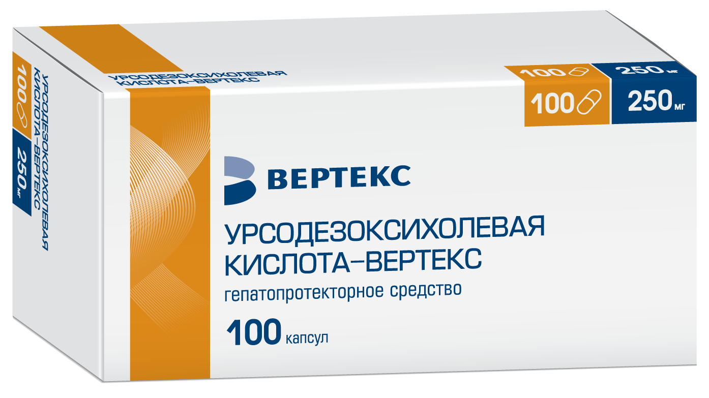 Урсодезоксихолевая кислота-Вертекс, 250 мг, капсулы, 100 шт. фото