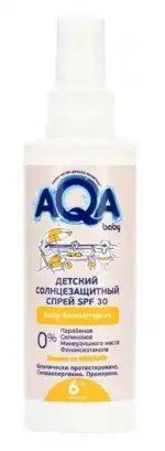 AQA baby спрей солнцезащитный детский SPF30, спрей солнцезащитный детский, 150 мл, 1 шт, SPF 30 фото