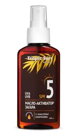 Krassa Tropic Sun Масло активатор загара, спрей, 100 мл, 1 шт, SPF 5 фото