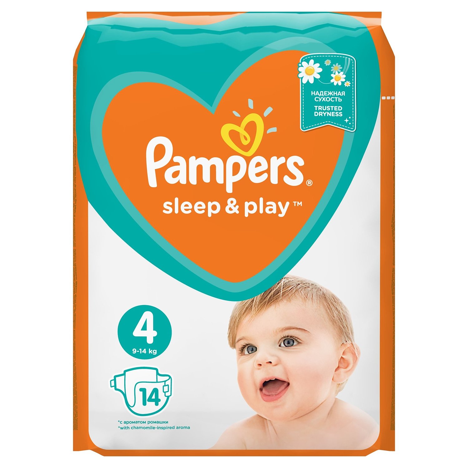 Pampers Sleep&amp;Play Подгузники детские, р. 4, 14 шт, 9-14 кг фото