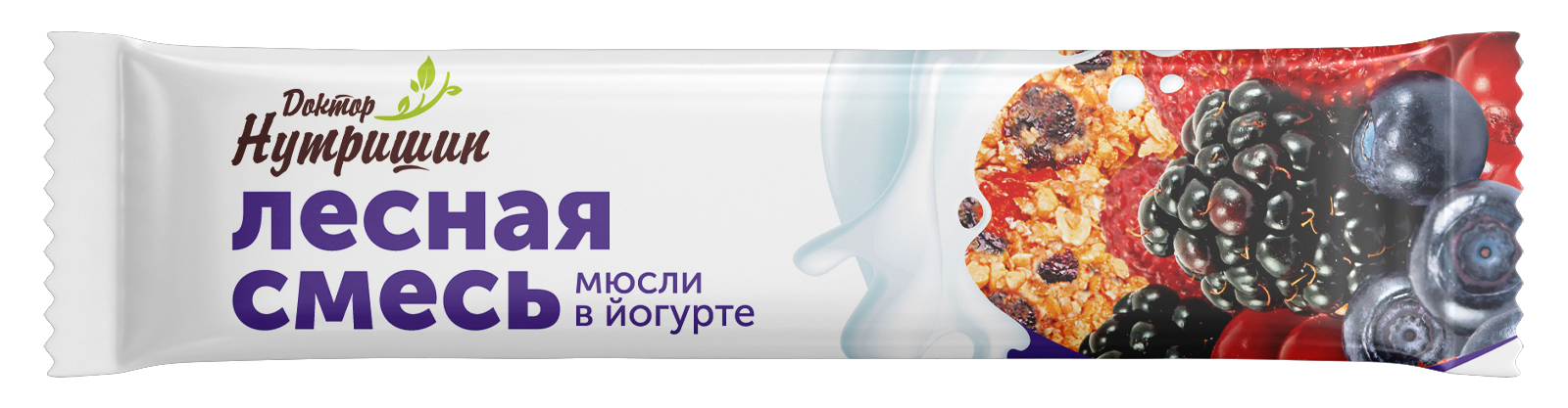 Доктор Нутришин Батончик лесная смесь в йогурте, батончик-мюсли, 30г, 1 шт. фото