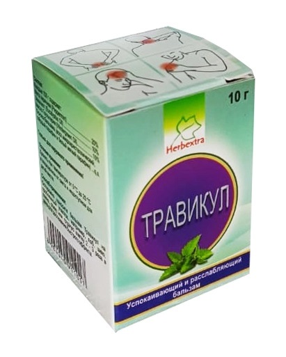 Гербекстра Травикул Бальзам успокаивающий и расслабляющий, бальзам, 10 г, 1 шт. фото