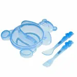 Canpol Тарелка с крышкой, вилкой и ложкой Медвежонок, 1 шт, цвет в ассортименте, 6+ мес, арт. 2/422 фото 2