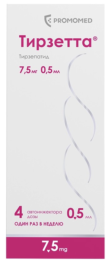 Тирзетта, 7.5 мг, раствор для подкожного введения, 0.5 мл, 4 шт. фото