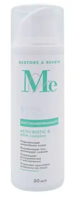 Mediva restore renew крем для лица восстанавливающий актив-биотик, крем для лица, 50 мл, 1 шт. фото