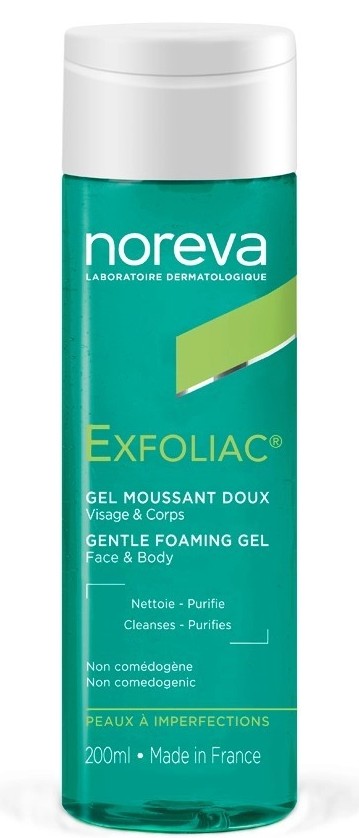 Noreva Exfoliac гель для лица и тела мягкий очищающий, гель, 200 мл, 1 шт. фото