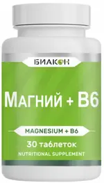 Биакон Магний + B6, таблетки, 30 шт. фото 1