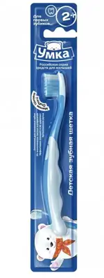 Умка зубная щетка детская, щетка зубная, 1 шт, голубая, 2-6 лет фото