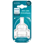 Avent  Anti-colic соска силиконовая быстрый поток, 6+ мес, 2 шт, арт. SCY764/02 фото