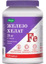 Эвалар Железо Хелат, капсулы, 120 шт. фото